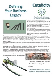 Defining Your Business Legacy
